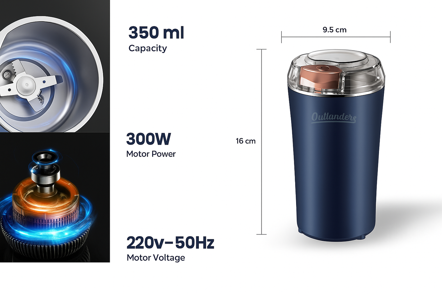 Electric spice & coffee Bean Grinder ,200W stainless steel mixer Grinder rinder